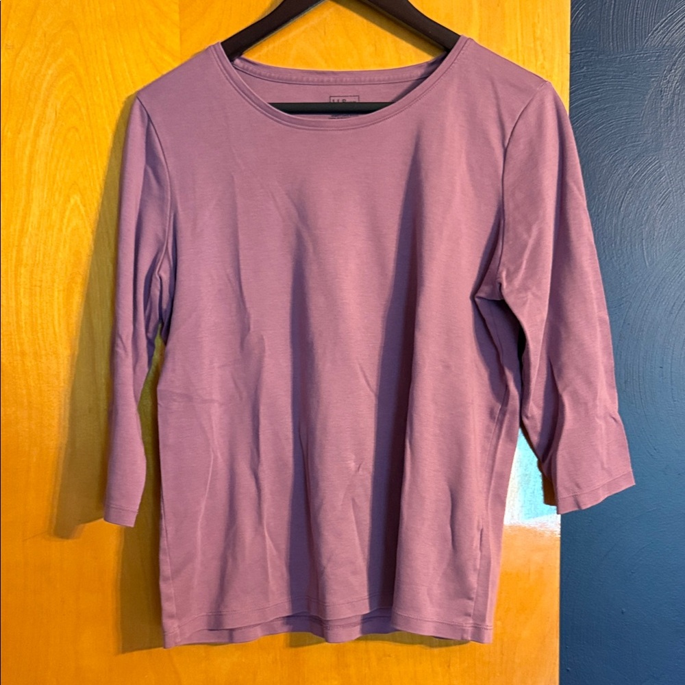 L.L. Bean Women's Purple Long Sleeve Top